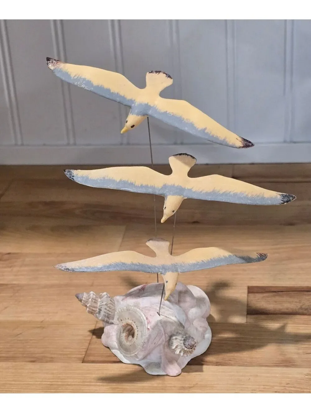 Vintage Seagull Figurine with Resin base - Coastal Home Decor Nautical Oceanside